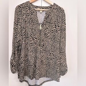 Michael Kors Women’s leopard print tunic shirt